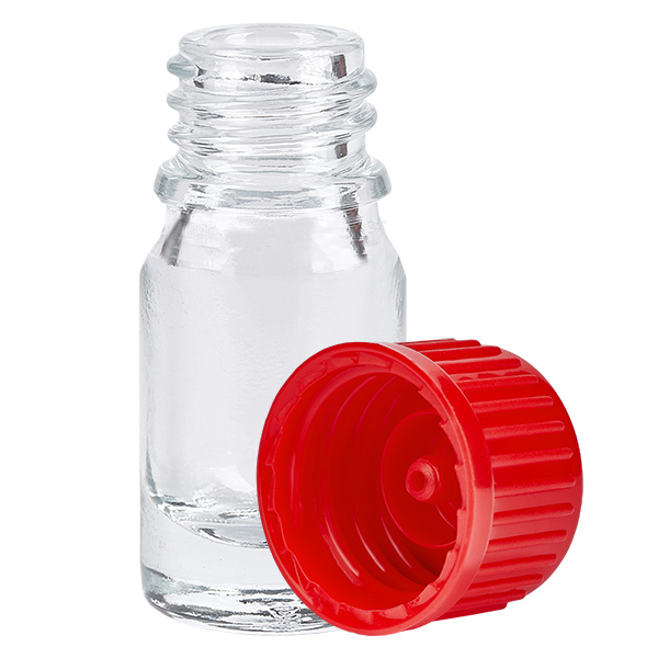 5ml Flasche 11mm Schraubverschluss rot Standard ClearLine UT18/5 5ml Flasche 11mm Schraubverschluss rot Standard ClearLine UT18/5