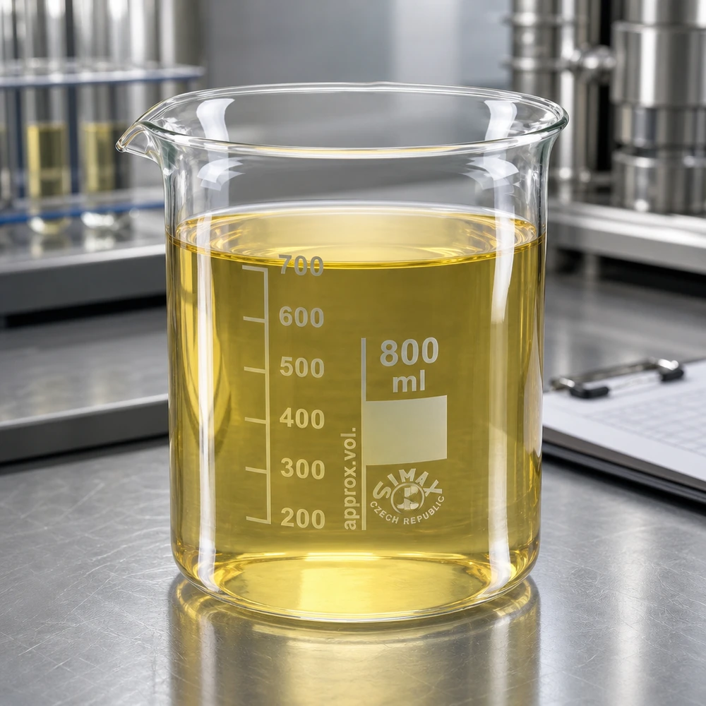 Becherglas 800ml Borosilikatglas, niedrige Form Wissenschaftliches Becherglas 800ml Borosilikatglas mit klarer Volumenskala in Laborumgebung