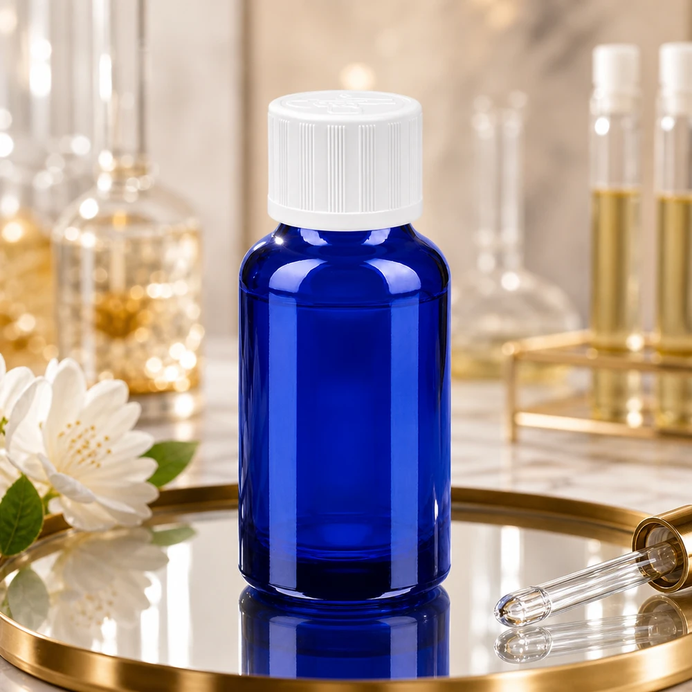 Robuste 20ml Kobaltblaue Glasflasche mit 18mm Hals für einfaches Befüllen medizinischer Produkte