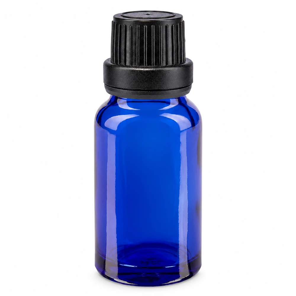 10ml blaues ApoGlas UV-Schutz Flasche mit schwarzem Tropfverschluss 2mm für Pharmazie und Kosmetik