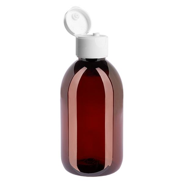 PET Flasche 250ml mit weißem KlappVerschluss