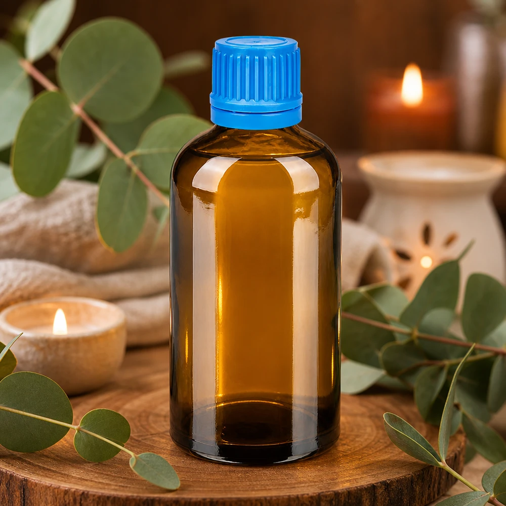 100ml Flasche 11mm Schraubverschluss blau Originalitätsverschluss BrownLine UT18/100 Präzise gefertigte 100ml Braunglasflasche mit UT18/100 Gewinde für industrielle Anwendungen