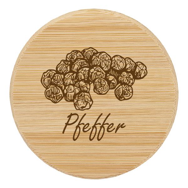 Holzdeckel "Pfeffer" für WECK RR60 Holzdeckel "Pfeffer" für WECK RR60