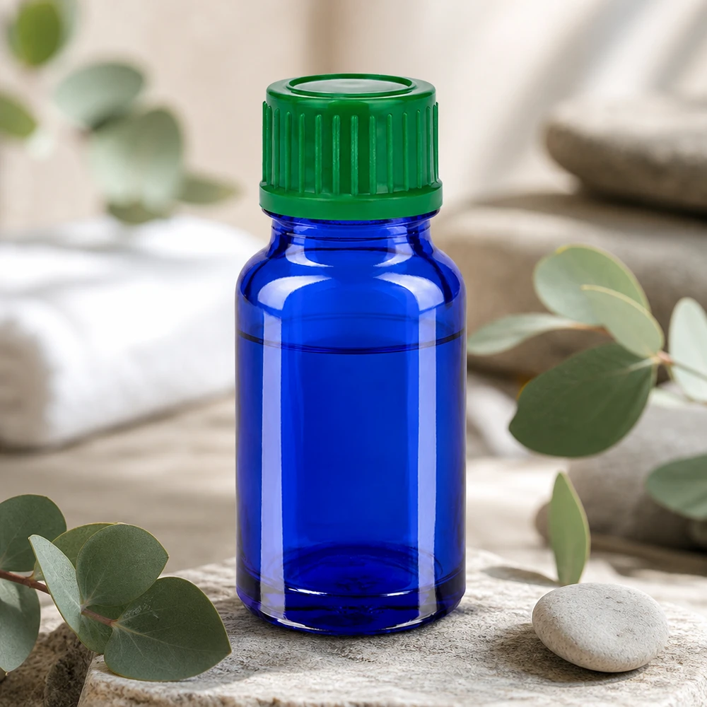 10ml Flasche 11mm Schraubverschluss grün Standard BlueLine UT18/10 Robuste 10ml Glasflasche mit festem 11mm grünem Schraubverschluss BlueLine UT18/10