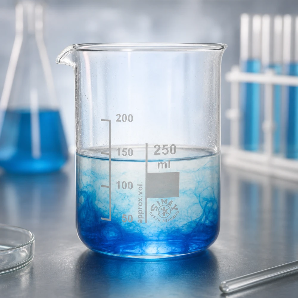 Wissenschaftliches Becherglas 250ml niedrige Ausführung aus robustem Borosilikatglas für Profis