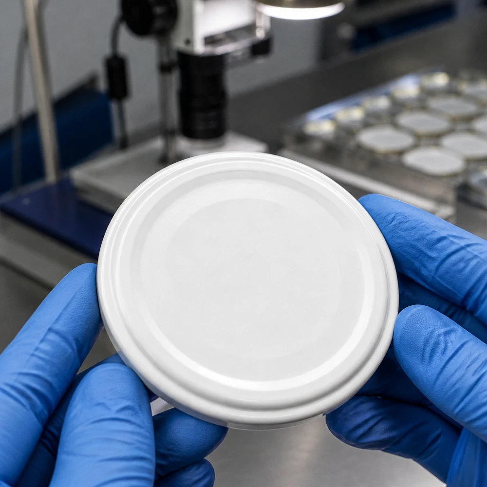 UNiTWIST TO66 weisser unitemp Deckel mit BioSeal-Dichtung Nahaufnahme Innenseite