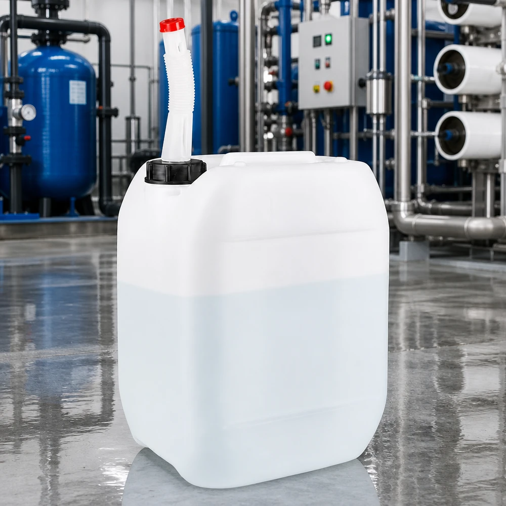 Kanister 10 Liter mit Auslaufrohr Flex Stapelbarer 10 Liter Flüssigkeitsbehälter mit ergonomischem Flex-Auslaufrohr und Sicherheitsverschluss