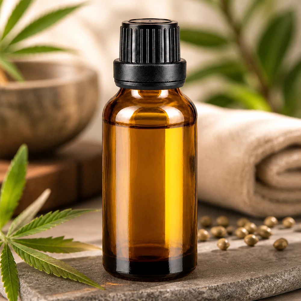 Kompakte 20ml Braunglasflasche mit Präzisionstropfer 2mm und kindersicherem Schwarzverschluss