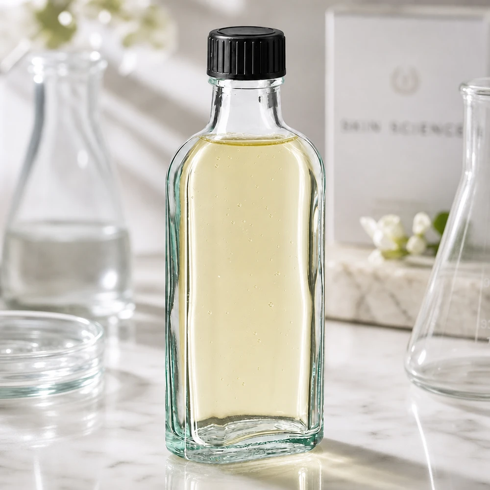 100 ml Meplat klar Schraubverschluss mit EPE-Dichtscheibe Meplat Glasflasche 100ml mit breiter Front und EPE Dichtscheibe ideal für Naturkosmetik