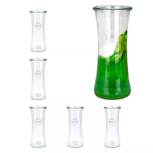 6er Set Weck Gläser 700 ml Delikatessen-Glas rund