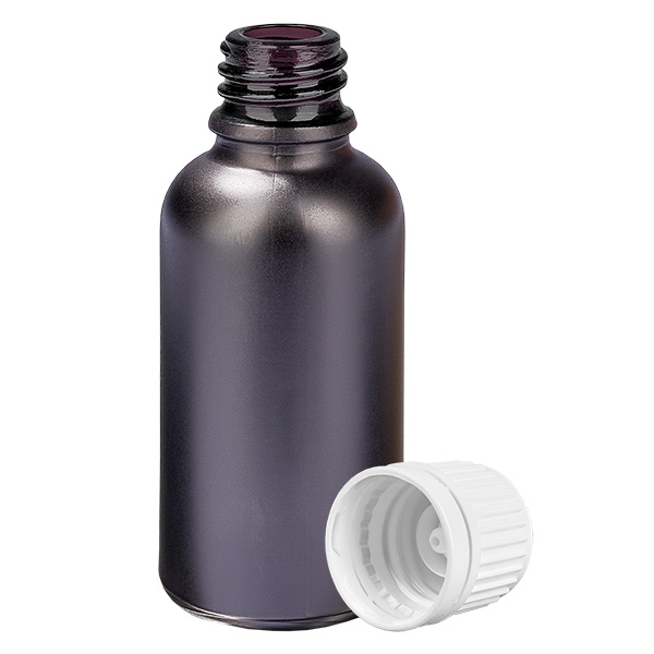 30ml Flasche 11mm Schraubverschluss weiß Originalitätsverschluss BlackLine UT18/30 30ml Flasche 11mm Schraubverschluss weiß Originalitätsverschluss BlackLine UT18/30