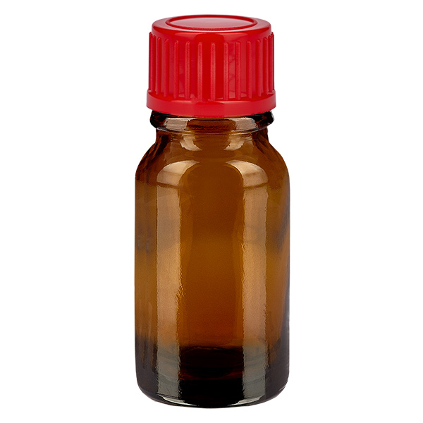 10ml Flasche 11mm Schraubverschluss rot Standard BrownLine UT18/10