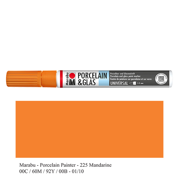 Malstift Mandarine 1-2mm für Glas/Porzellan Malstift Mandarine 1-2mm für Glas/Porzellan