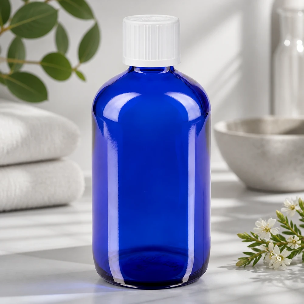 Kindersichere Tropfflasche 100ml ApoGlas blau für Pharmazeutika und Naturheilmittel