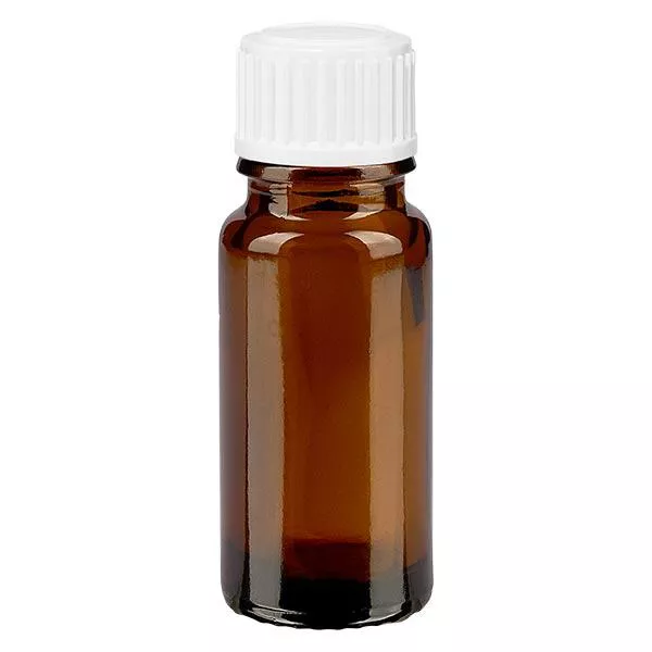 Apothekenflasche braun 10ml Schraubverschluss weiß Globuli Standard