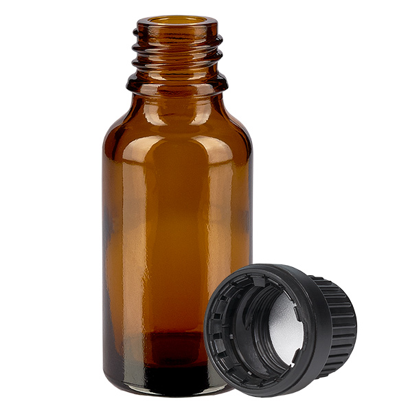 20ml Flasche 11mm Schraubverschluss schwarz OriginalitätsverschlussII BrownLine UT18/20 20ml Flasche 11mm Schraubverschluss schwarz OriginalitätsverschlussII BrownLine UT18/20