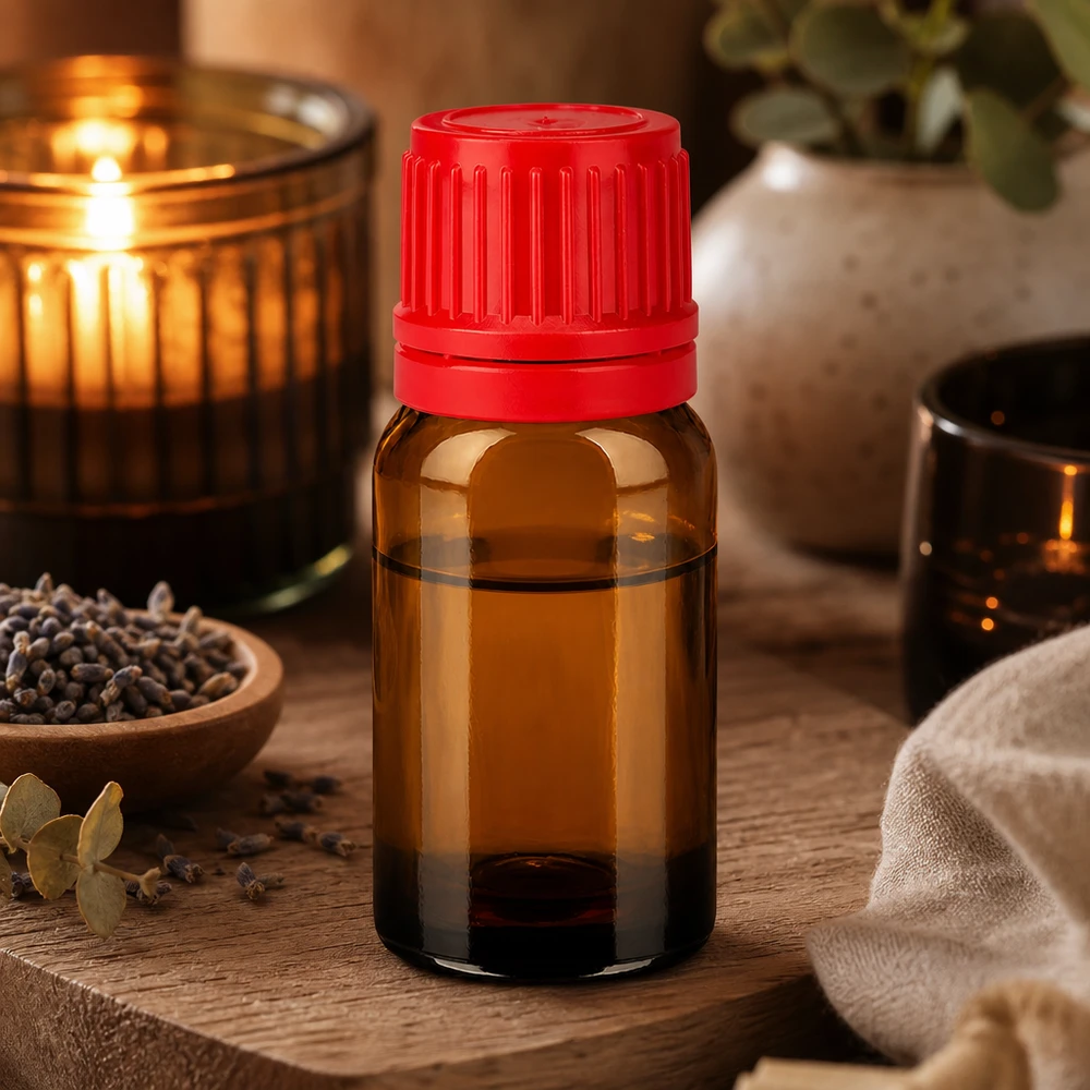Originalitätsverschluss 10ml Braunglasflasche rot UT18/10 für pharmazeutische Standards