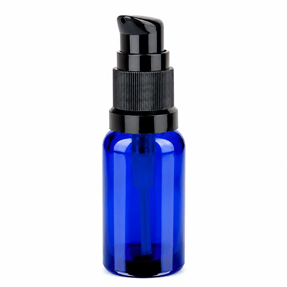 20ml Pumpflasche schwarz Standardverschluss BlueLine UT18/20 20ml Pumpflasche schwarz STD BlueLine UT18/20 - wiederverwendbare Flasche mit Pumpverschluss