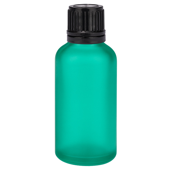 50ml Globuliflasche 8mm Giessring schwarz Originalitätsverschluss GreenL. UT18/50