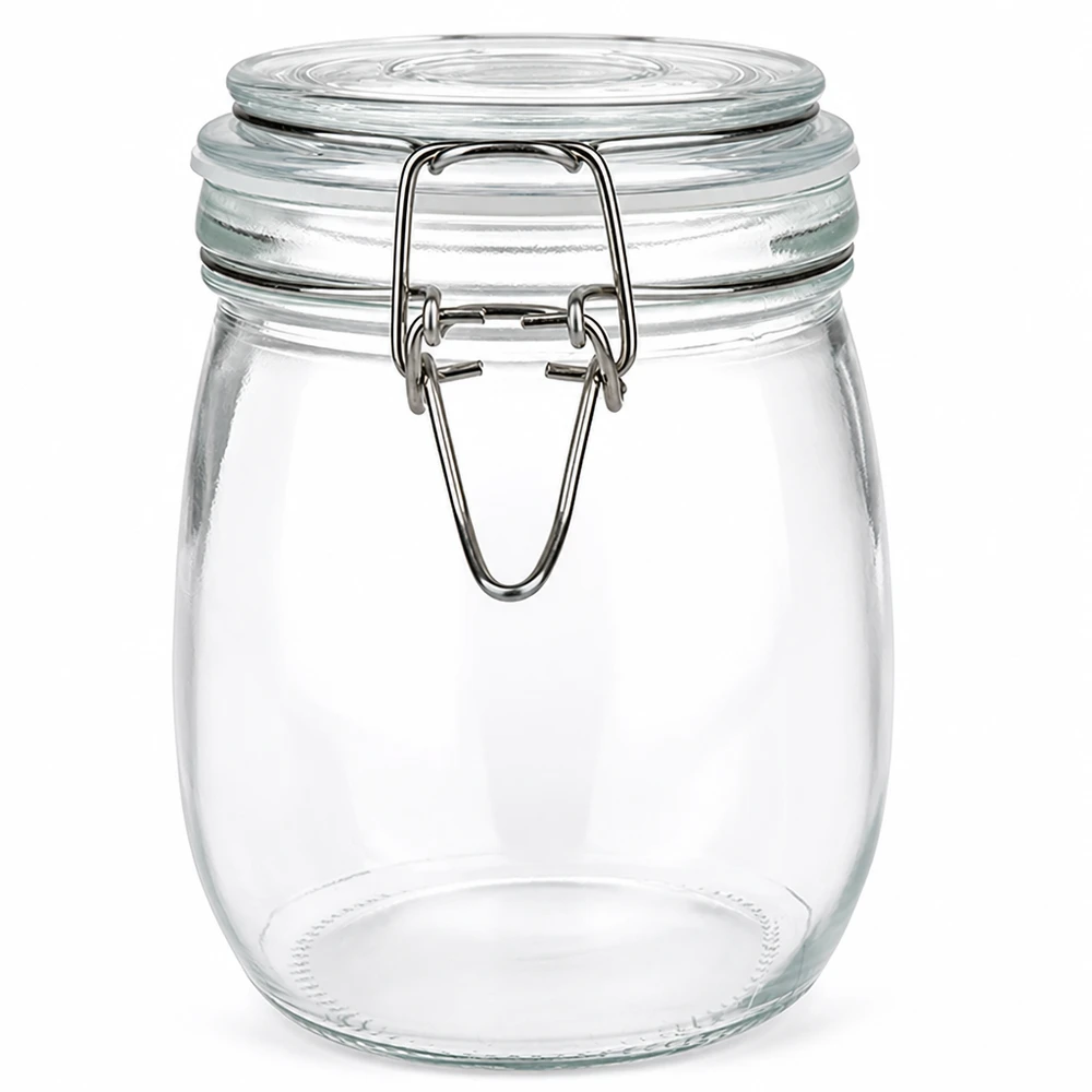 750ml Vorratsglas mit Silikonring und Bügelverschluss UNiTWIST Dickwandiges Vorratsglas 750ml mit zuverlässigem Schnappverschluss für optimale Frische