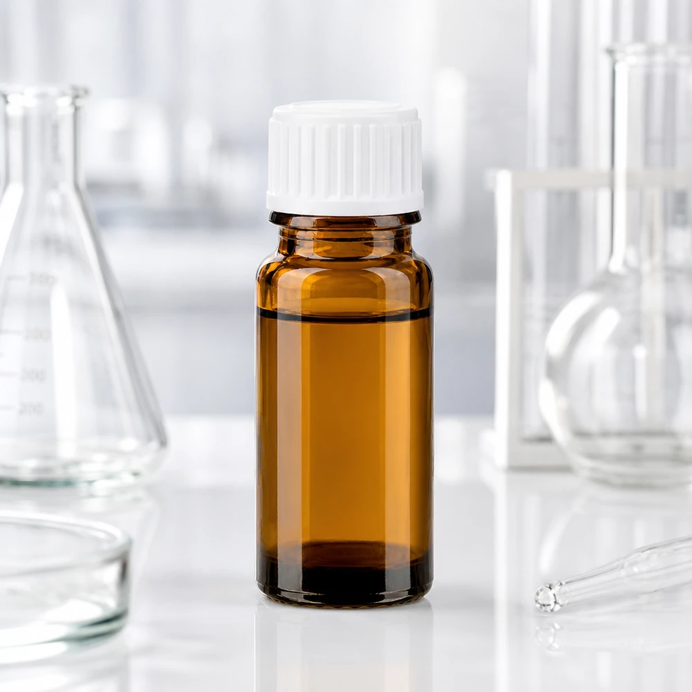 Lichtschutzflasche Braunglas 10ml weißer Verschluss für chemische Substanzen
