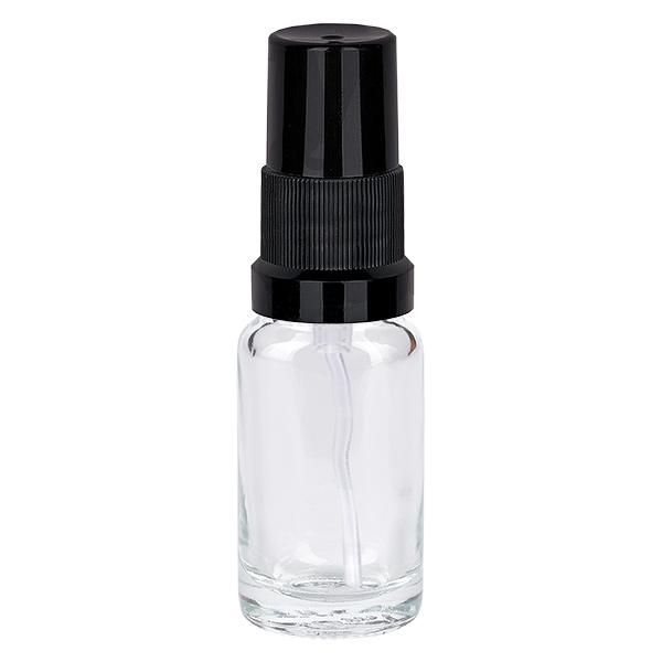 10ml Sprayflasche schwarz Standardverschluss ClearLine UT18/10