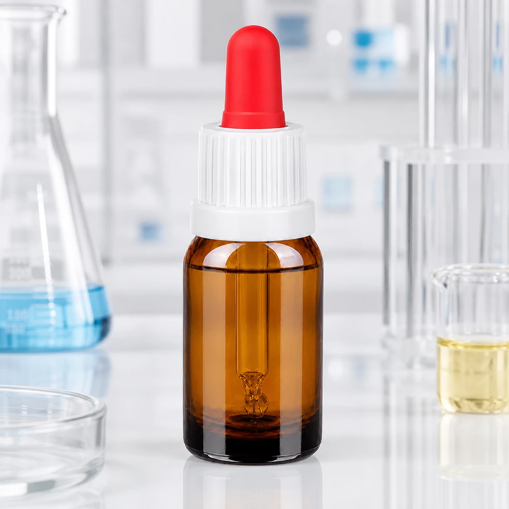 10ml Pipettenflasche in Braun mit kindersicherem Verschluss und präziser Tropfenfunktion