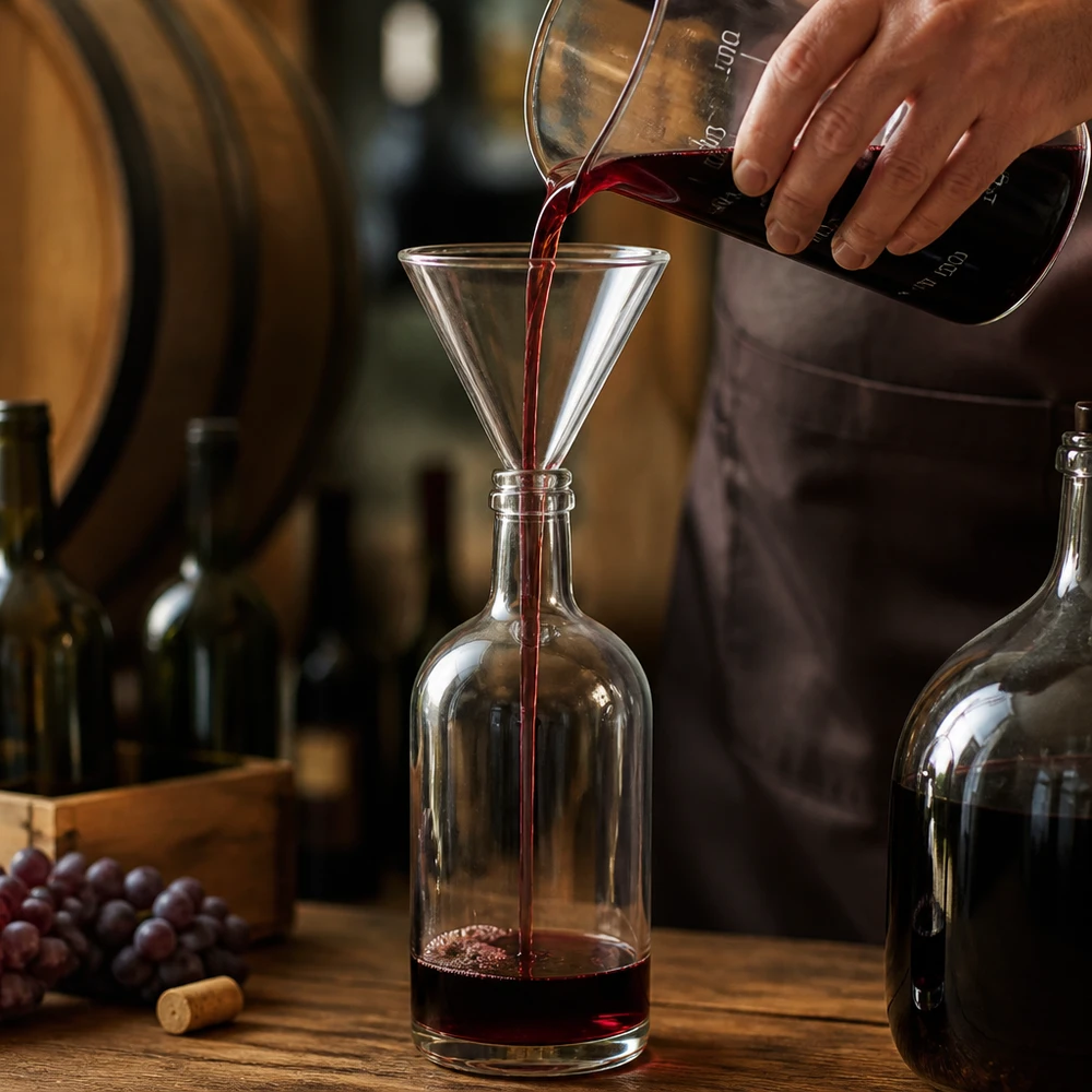 Trichter ø70mm Kalk-Soda, Winkel 60°, Kurzstil Robuster Glastrichter mit kurzem Stiel und 70mm Öffnung aus bruchfestem Kalk-Soda-Glas gefertigt