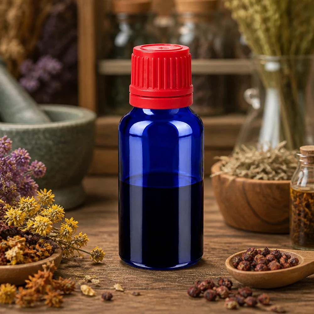 20ml Flasche 11mm Schraubverschluss rot Originalitätsverschluss BlueLine UT18/20 20ml SV Glasflasche mit ergonomischem Design für einfache Handhabung und Dosierung