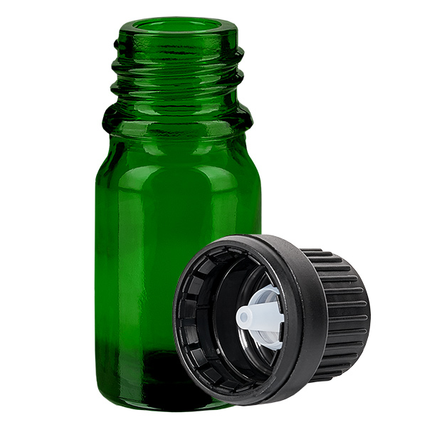 5ml Tropfflasche 2mm schwarz Originalitätsverschluss GreenLine UT18/5 5ml Tropfflasche 2mm schwarz Originalitätsverschluss GreenLine UT18/5