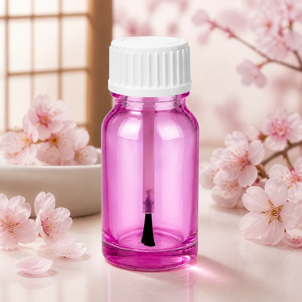 Praktische 10ml Pinselflasche weiss STD PurpleLine UT18/10 mit ergonomischem Griff für einfache Anwendung