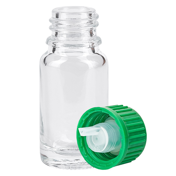 10ml Tropfflasche 0.8mm grün Standardverschluss ClearLine UT18/10 10ml Tropfflasche 0.8mm grün Standardverschluss ClearLine UT18/10