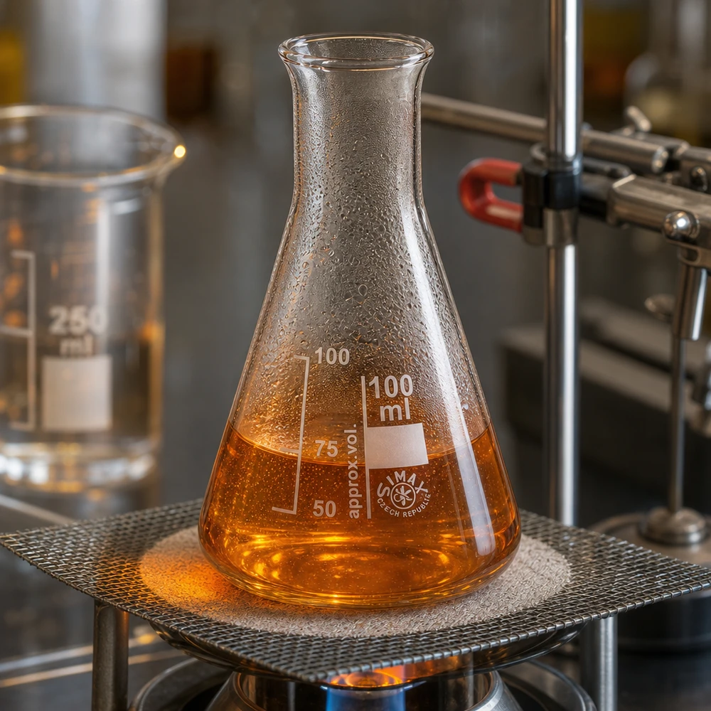 Erlenmeyerkolben 100ml Enghals Robuster 100ml Erlenmeyerkolben Enghals mit breiter Basis für sichere Aufbewahrung im Laborständer