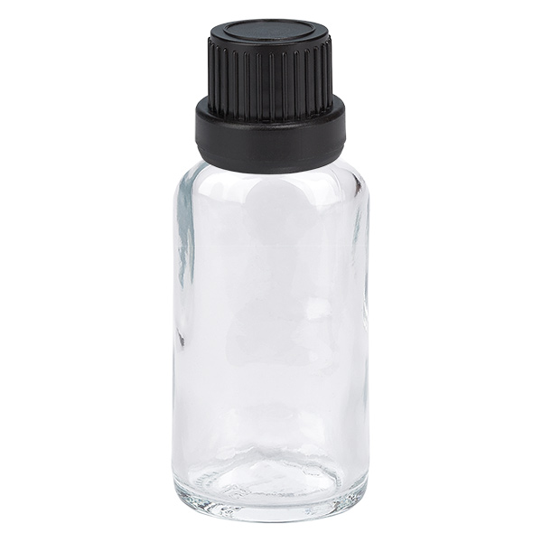 20ml Flasche 11mm Schraubverschluss schwarz Originalitätsverschluss ClearLine UT18/20