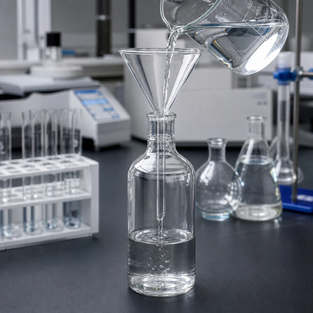 Universeller Glastrichter 85mm Durchmesser für vielseitige Anwendungen in Forschung und Analytik