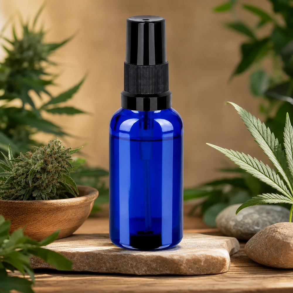 30ml Sprayflasche schwarz Standardverschluss BlueLine UT18/30 30ml Sprayflasche mit robustem schwarzem Pumpmechanismus für langlebige Nutzung