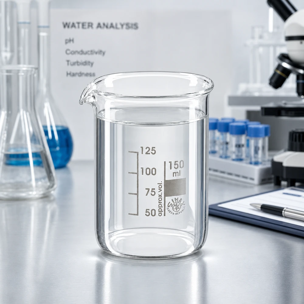 Laborgeprüftes 150ml Becherglas aus temperaturschockresistentem Borosilikatglas
