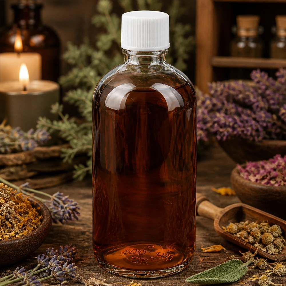 Aromatherapie Flasche 100ml Klarglas ClearLine UT18 weißer Sicherheitsverschluss 11mm STD