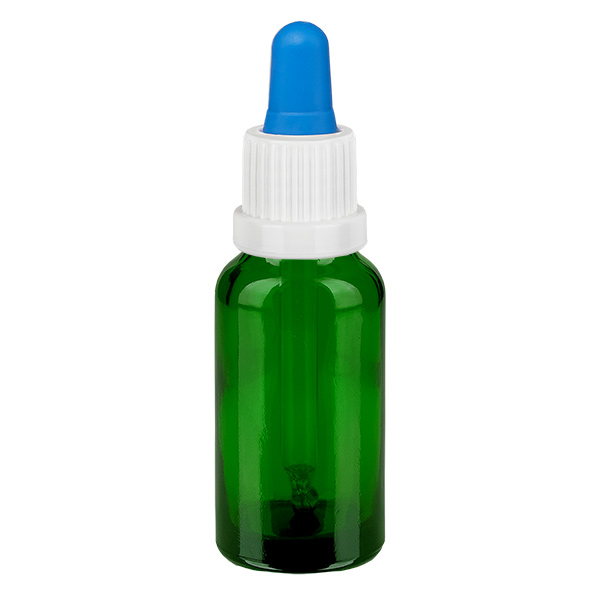 20ml Pipettenflasche weiß/blau Originalitätsverschluss GreenL. UT18/20