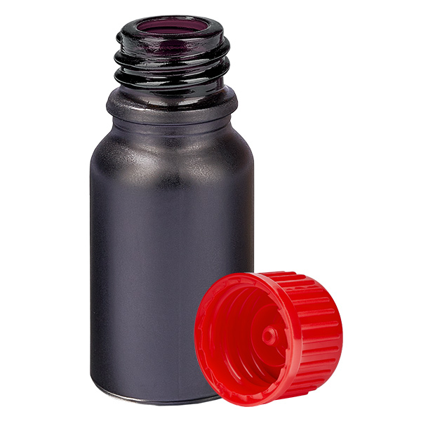 10ml Flasche 11mm Schraubverschluss rot Standard BlackLine UT18/10 10ml Flasche 11mm Schraubverschluss rot Standard BlackLine UT18/10