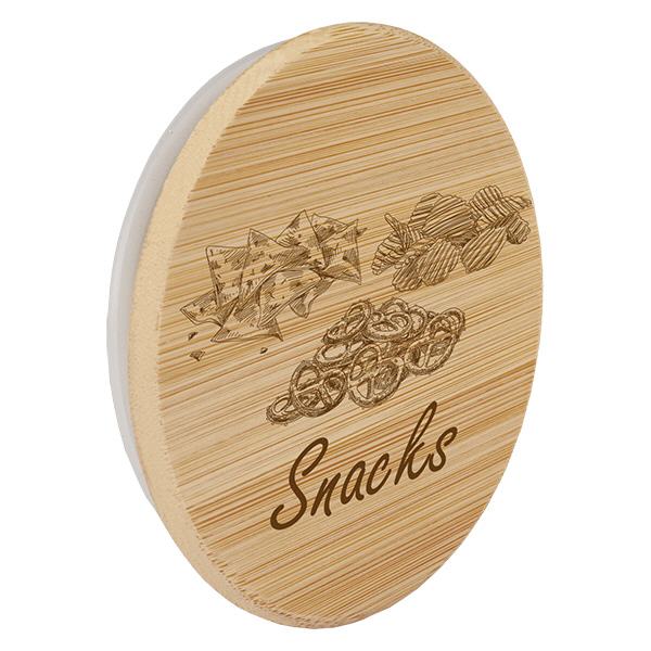 Holzdeckel "Snacks" für WECK RR100 Holzdeckel "Snacks" für WECK RR100