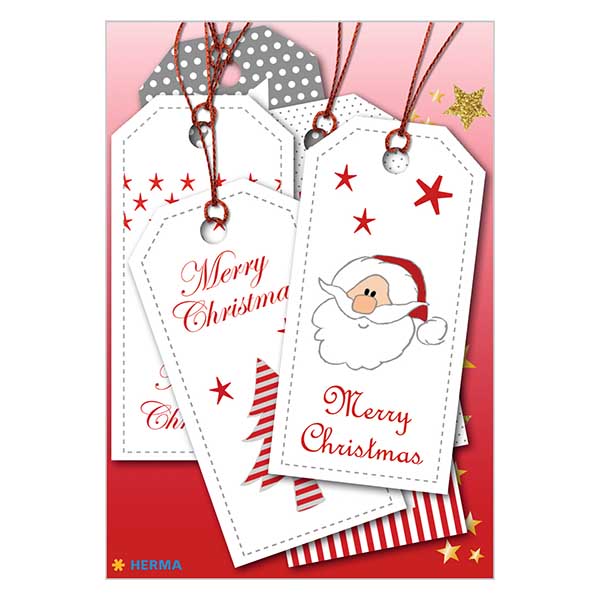 Anhänger "XMAS" (6 Stück) mit Glitzer Anhänger "XMAS" (6 Stück) mit Glitzer