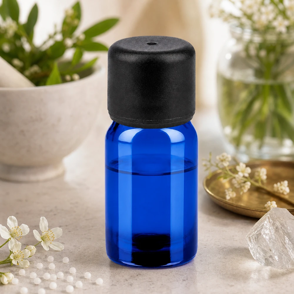 5ml Flasche 6mm Schraubverschluss schwarz Standard BlueLine UT18/5 Robuste 5ml Glasflasche in Standardausführung mit schwarzem Deckel für täglichen Gebrauch