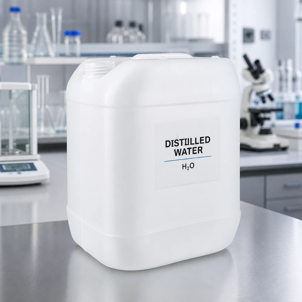Kanister 20 Liter ohne Verschluss 20 Liter Laborkanister ohne Verschluss mit H2O Kennzeichnung und griffigem Tragegriff