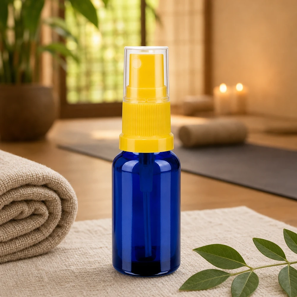 20ml Sprayflasche gelb/transparent Standardverschluss BlueLine UT18/20 Wiederverwendbare 20ml Sprayflasche für DIY Kosmetikprodukte BlueLine UT18/20