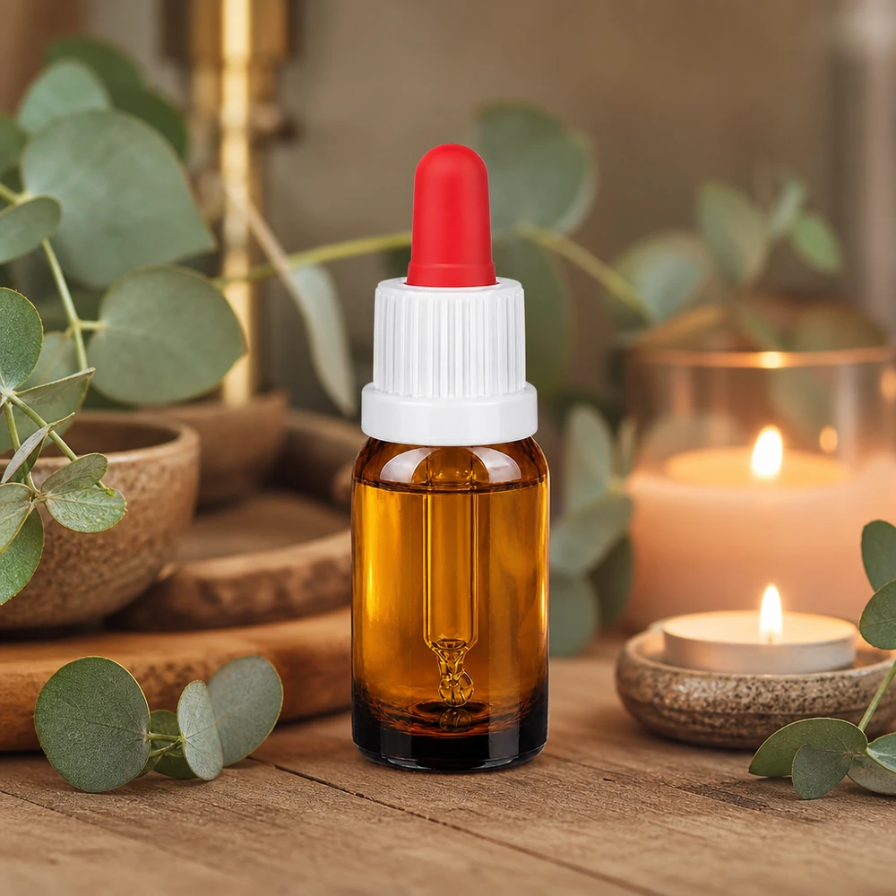 Hochwertige 10ml Tropferflasche aus braunem Glas für professionelle Anwendung in Spa und Wellness