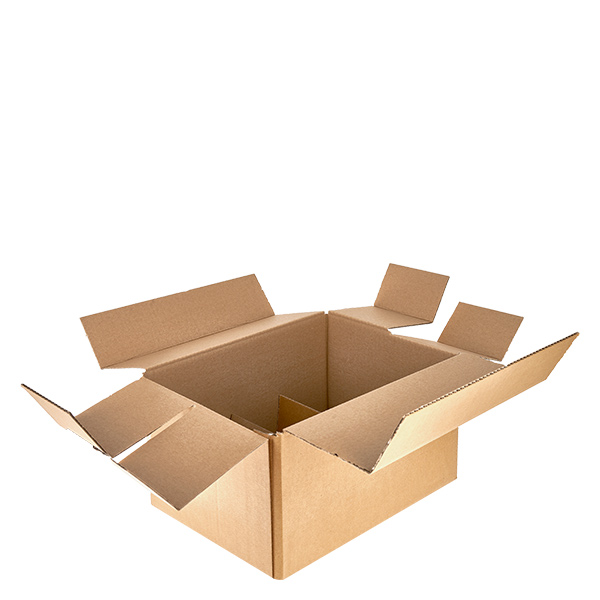 Gläserkartons (25 Stück) mit 6 Fächern 330x225x180mm