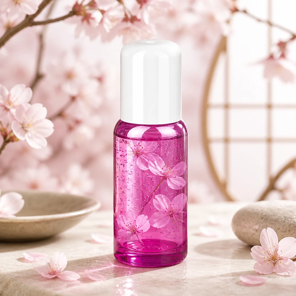 Violette Glasflasche 20ml mit hygienischem Roll-On Aufsatz für kontrollierte Dosierung