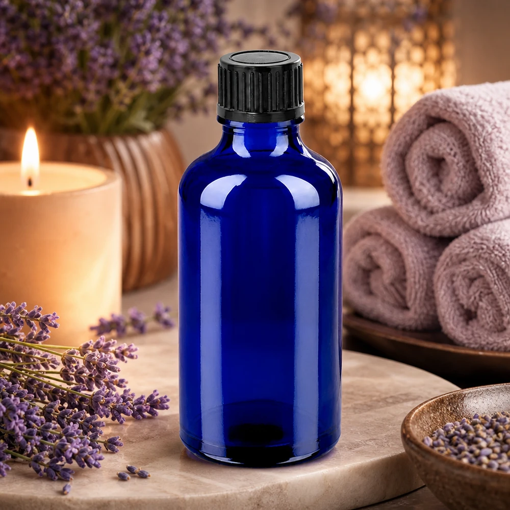 Premium 50ml Glasflasche in Apothekerqualität mit kindersicherem Verschluss