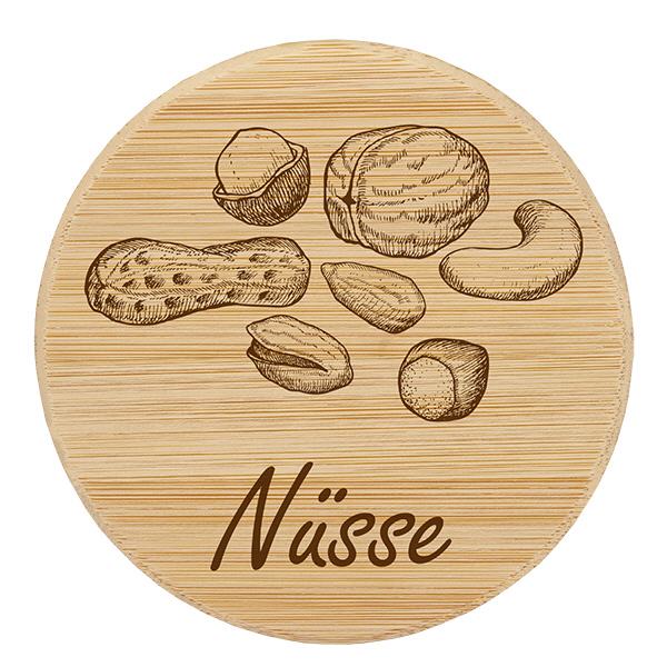 Holzdeckel "Nüsse" für WECK RR100 Holzdeckel "Nüsse" für WECK RR100